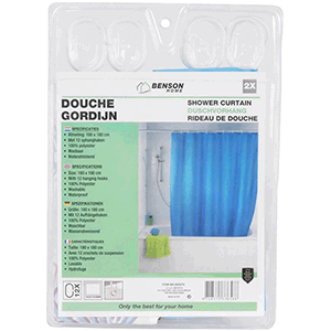 Set de 2 cortinas de ducha 180x180cm