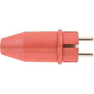 Clavija industrial de goma IP44 16A 240V roja 