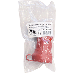 Base industrial de goma IP20 16A 240V roja