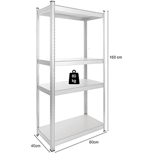 Estanteria 160x80x40 cm 80 kg