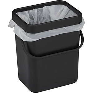 Cubo de basura 3L, negro