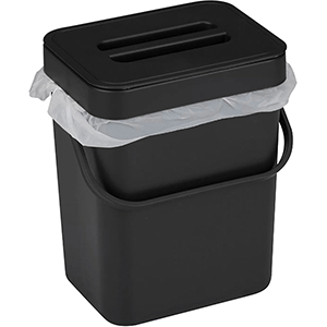 Cubo de basura 3L, negro