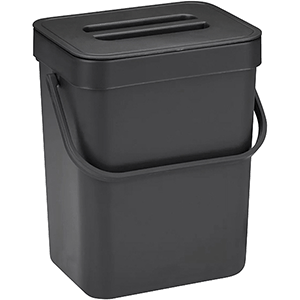 Cubo de basura 3L, negro