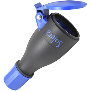 Base aerea 2P+T 16A 250V c/prensaestopa negro