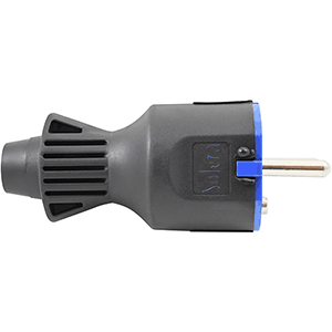 Clavija schuko 2P+ T 16A 250V Negro