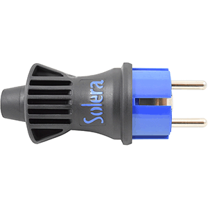 Clavija schuko 2P+ T 16A 250V IP44 Negro