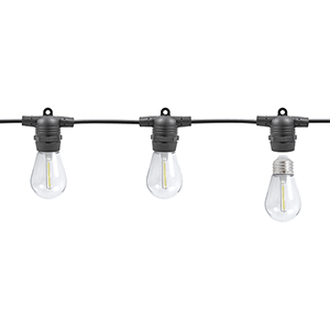 Guirnalda solar con 10 lámparas LED E27 2x0,5mm2 10m
