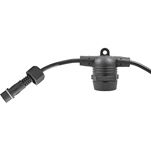 Guirnalda solar con 10 lámparas LED E27 2x0,5mm2 10m
