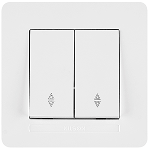 Doble conmutador blanco SELENE