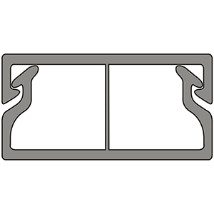 Canaleta 40mm x 17mm x 2m partida fijación por tornillos