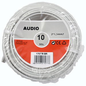 Paralelo audio 2x1.5mm² 10m blanco