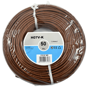 Hilo de línea H07V-K 1x4mm² 50m marrón