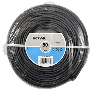 Hilo de línea H07V-K 1x4mm² 50m gris