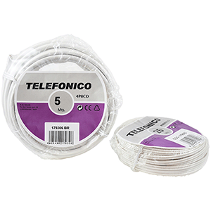 Cable telefónico ict 8cd 5m blanco