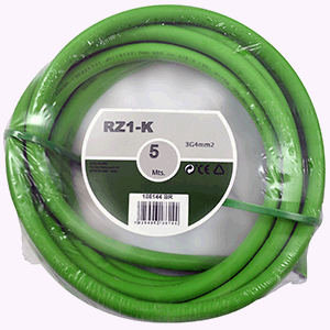 Manguera libre halógenos verde cable 3x4mm² 5m