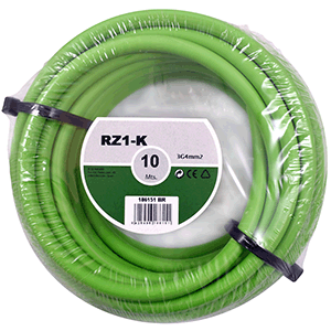 Manguera libre halógenos verde cable 3x4mm² 10m