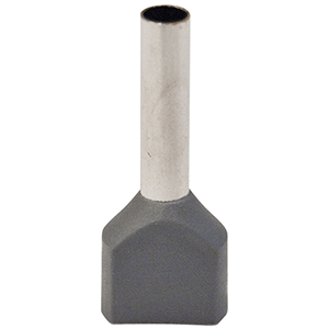 Puntera doble 2x2.5mm gris