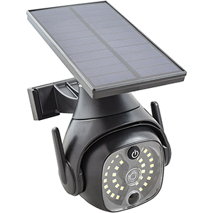 Aplique solar LED con cámara de vigilancia simulada