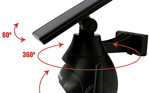 Aplique solar LED con cámara de vigilancia simulada