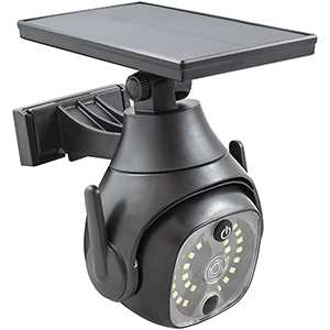 Aplique solar LED con cámara de vigilancia simulada