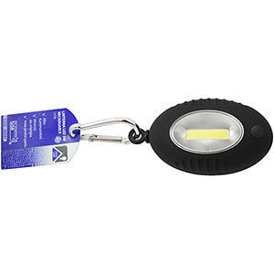 Linterna LED COB 3W recargable con mosquetón