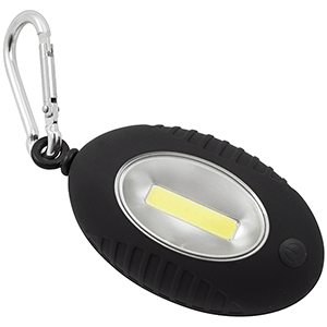 Linterna LED COB 3W recargable con mosquetón