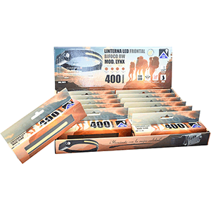 Linterna frontal bifoco negra 3W + 3W