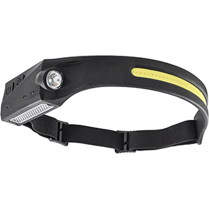 Linterna frontal bifoco negra 3W + 3W