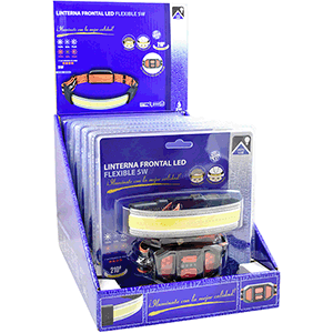Linterna frontal LED COB delantera + trasera.