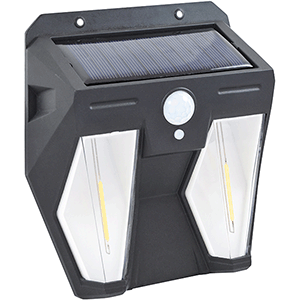 Aplique solar LED 2 focos con sensor, modelo CLASSIC