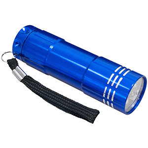 Linterna aluminio mini 9 LEDs surtidas