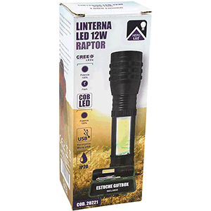 Linterna LED recargable 10W 12,5x3,3cm