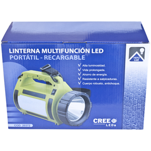 Linterna LED CREE multifunción recargable 600lm