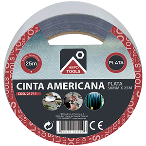 Cinta americana 50mmx25m plata