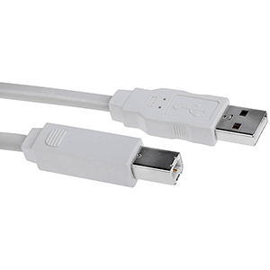Cable USB blindado A/B M/M 3m blanco