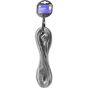 Alargo manguera con clavija y base 16A 3x1.5mm² 5m negro