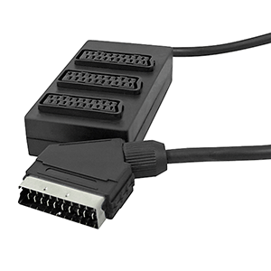Scart Box 1 macho-3 hembras 0.5m
