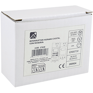 INTERRUPTOR HORARIO DIGITAL C/RESERVA