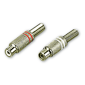 Clavija RCA oro hembra roja