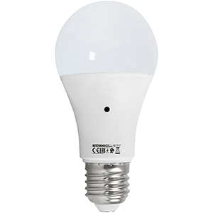 Lámpara LED con sensor crepuscular 10W E27 6400K