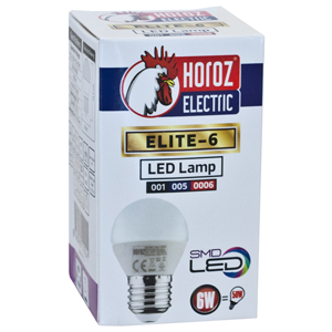 Lámpara LED esférica E27 6W 3000K