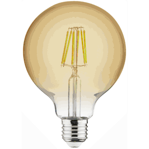Lámpara globo de filamento LED E27 6W 2200K