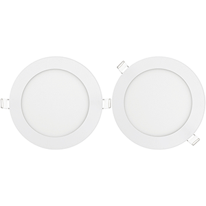 Set panel redondo LED 18W 2700K (2 uds)