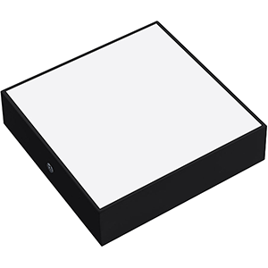 Panel LED cuadrado de superficie 18W 6400ºK Negro