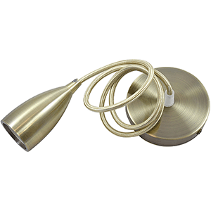 Portalámparas colgante Mod. Edison E27, bronce envejecido