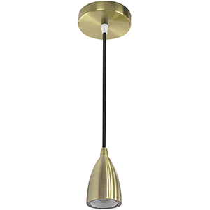 Portalámparas colgante Mod. Edison E27, bronce envejecido