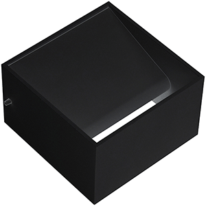 Aplique de pared cuadrado COB LED 8W 4200K, negro