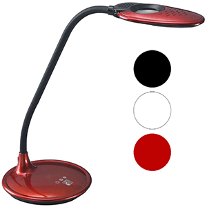 Flexo LED con lupa 5W 4600K Rojo