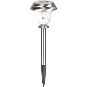 Pica solar LED ABS para jardín 370x75mm Inoxidable