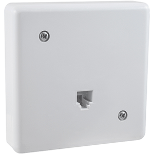 Base de teléfono MD-Telefónica 6P4C blanca 